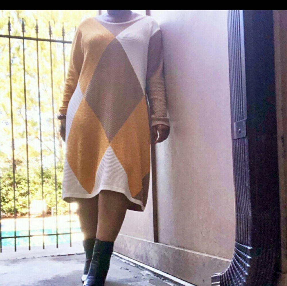 Lane Bryant textured sweater dress